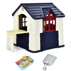 Costway Kid's Playhouse Games Cottage W/ 7 PCS Toy Set & Waterproof Cover 22 Costway Kid's Playhouse Games Cottage W/ 7 PCS Toy Set & Waterproof Cover -Kids Toys Store GUEST f28431f1 6d19 4a23 be49 a125861d13f7