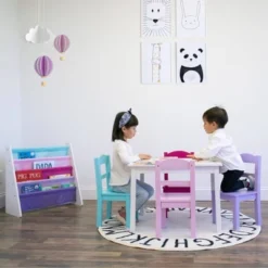 5pc Forever Kids' Wood Table And 4 Chair Set White - Humble Crew -Kids Toys Store GUEST f4ec1e93 d458 40ae 8575 8c4f7329786e