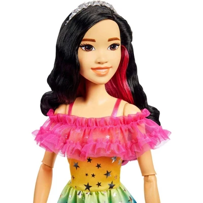 Barbie 28" Large Doll With Black Hair And Rainbow Dress 4 Barbie 28" Large Doll With Black Hair And Rainbow Dress - Image 2